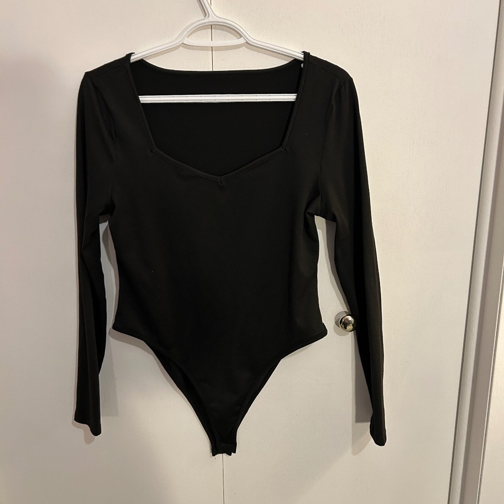 Black Long-Sleeve BodySuit Size Large